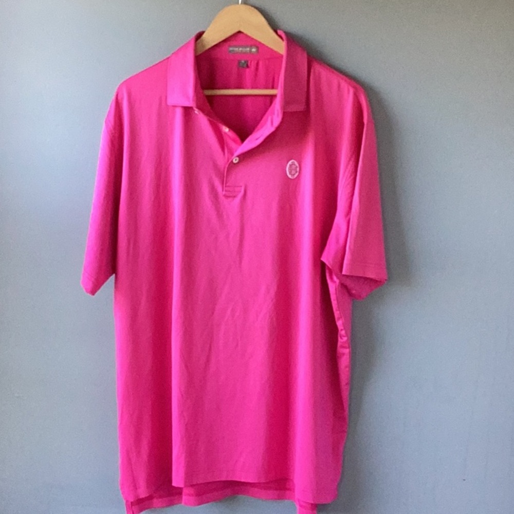 PETER MILLAR Men’s Pink Golf Polo